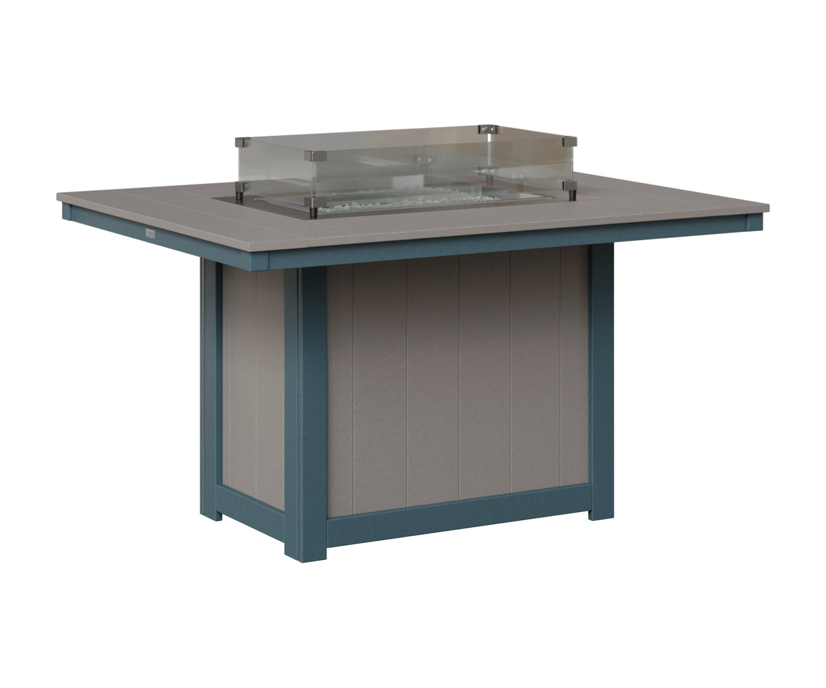 Donoma 42" x 54" Rectangular Fire Table Dining