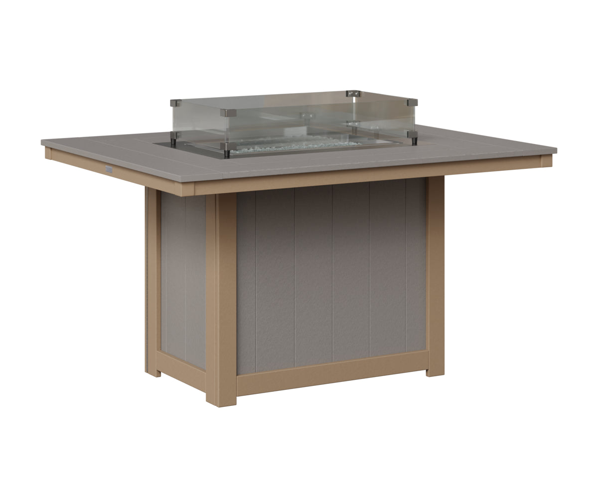 Donoma 42" x 54" Rectangular Fire Table Dining