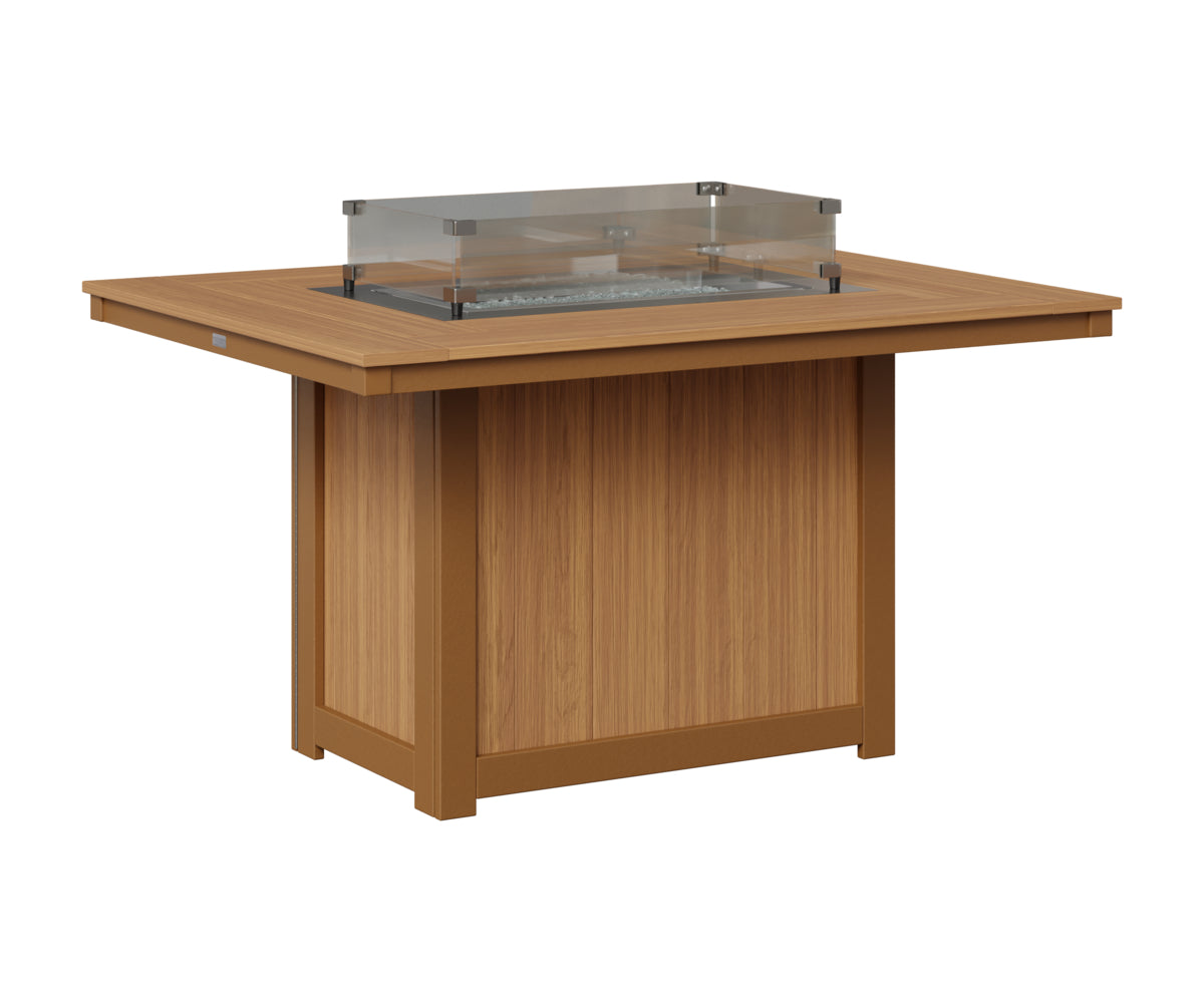 Donoma 42" x 54" Rectangular Fire Table Dining