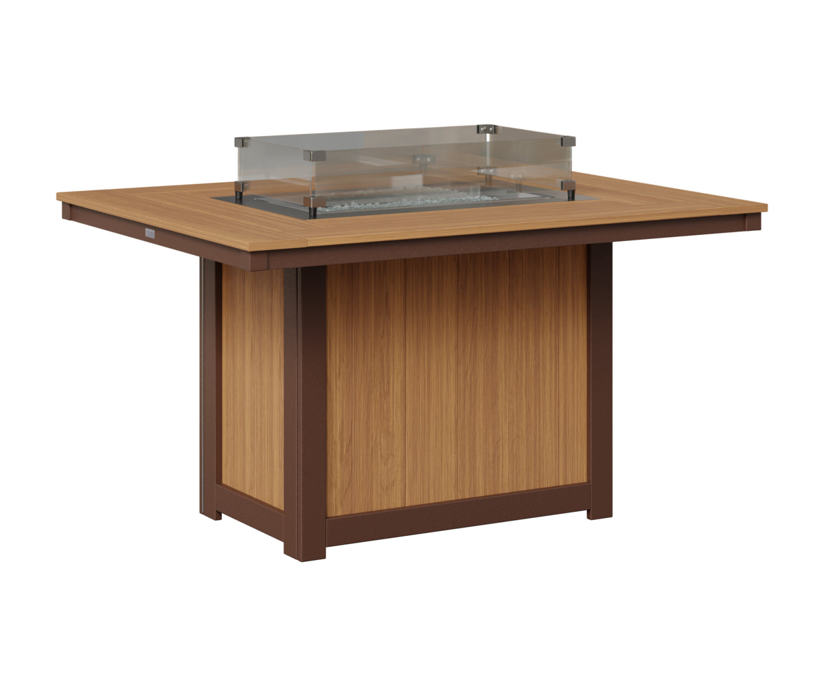 Donoma 42" x 54" Rectangular Fire Table Dining