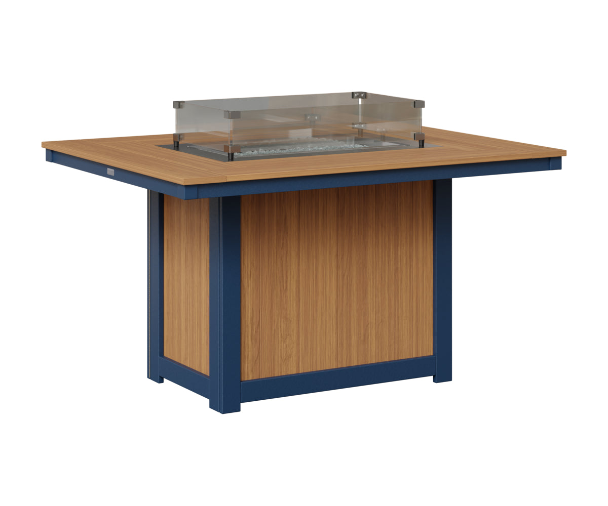 Donoma 42" x 54" Rectangular Fire Table Dining