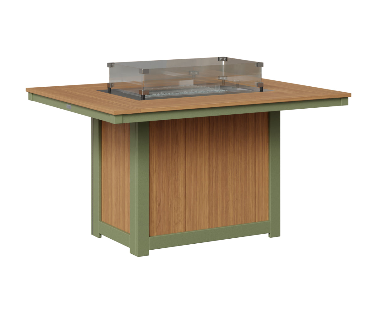 Donoma 42" x 54" Rectangular Fire Table Dining
