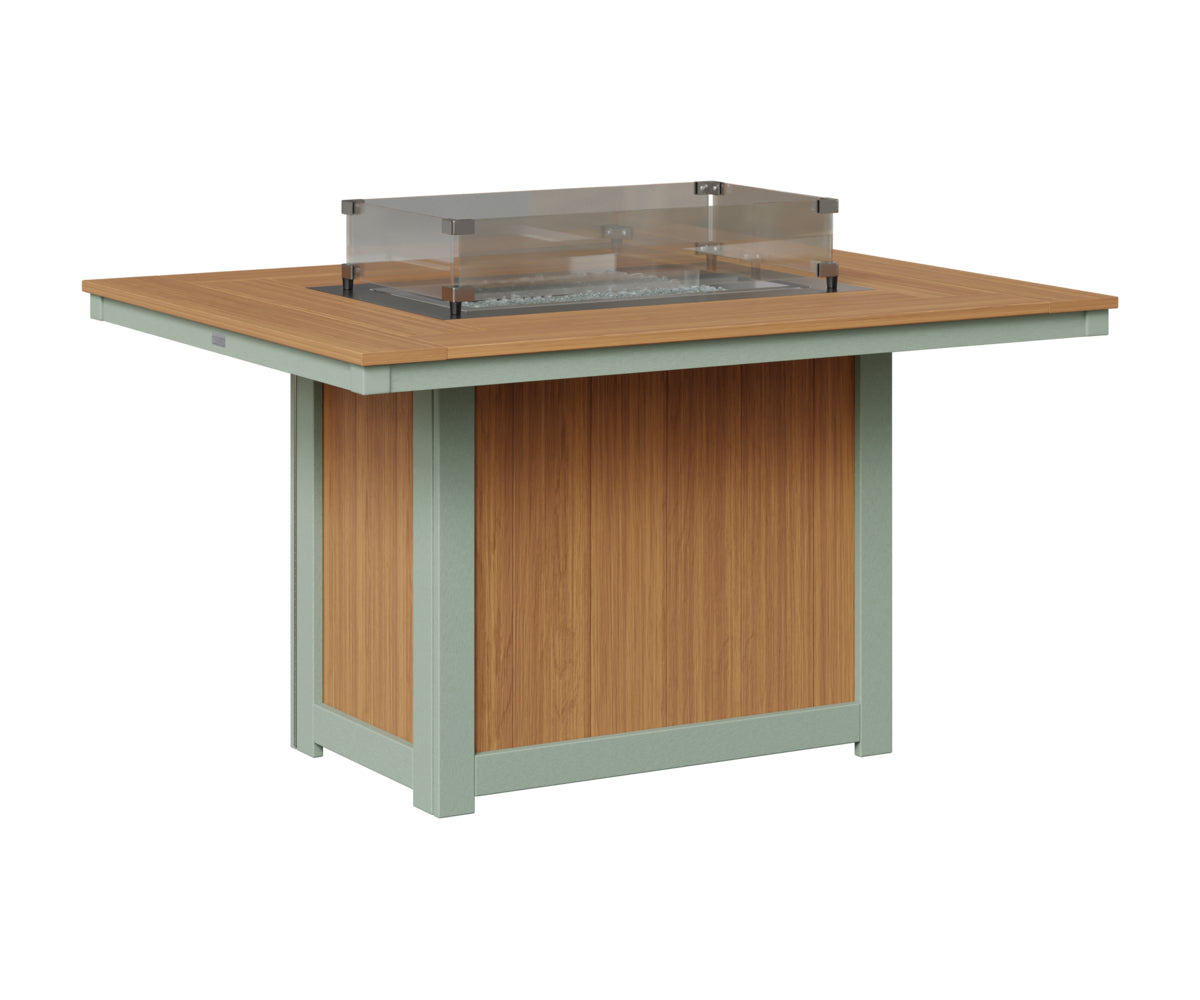 Donoma 42" x 54" Rectangular Fire Table Dining