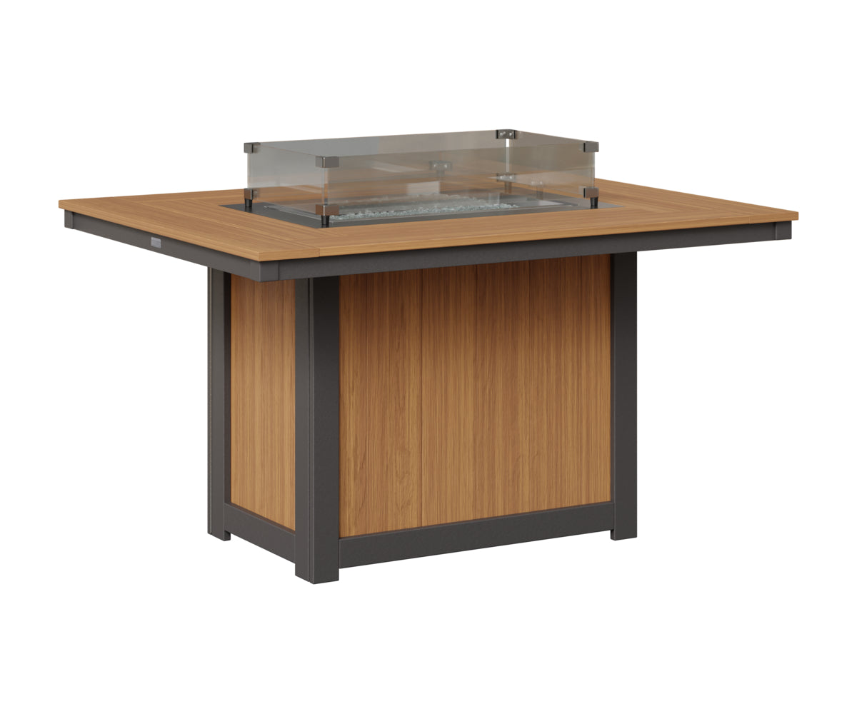 Donoma 42" x 54" Rectangular Fire Table Dining