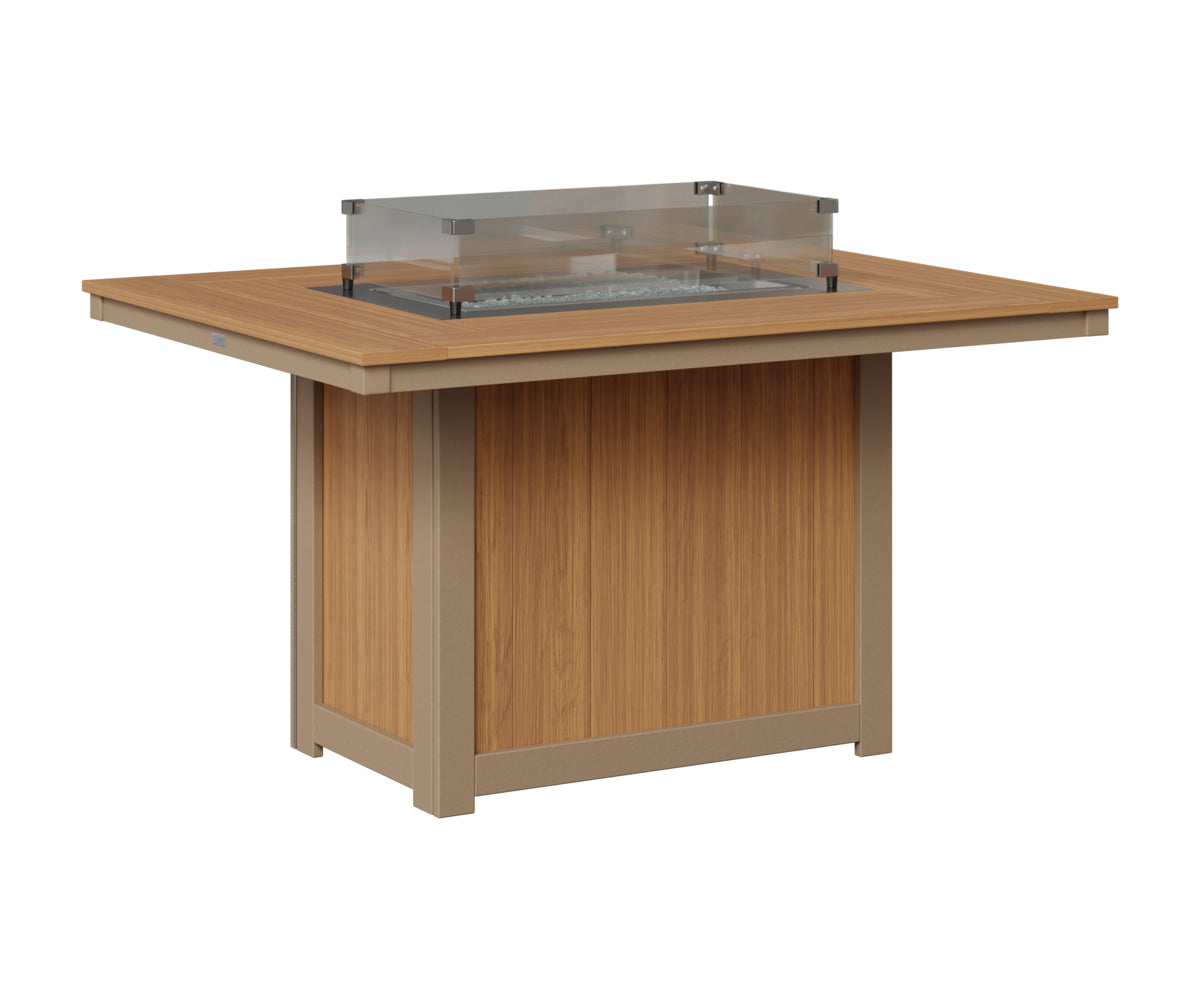 Donoma 42" x 54" Rectangular Fire Table Dining
