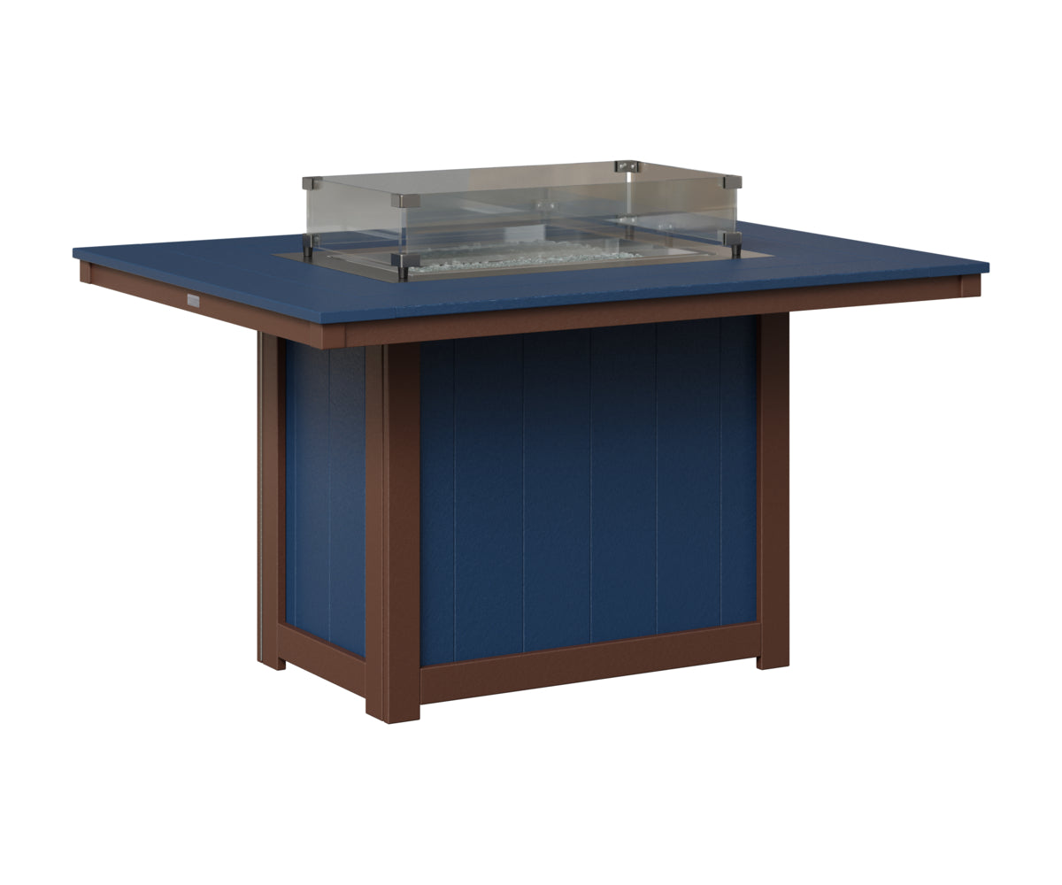 Donoma 42" x 54" Rectangular Fire Table Dining
