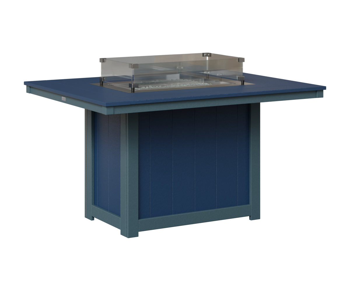 Donoma 42" x 54" Rectangular Fire Table Dining