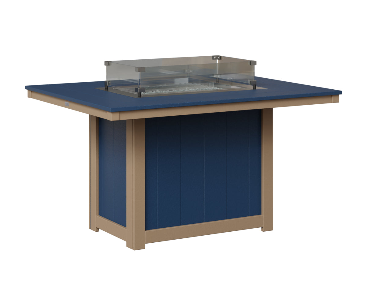 Donoma 42" x 54" Rectangular Fire Table Dining