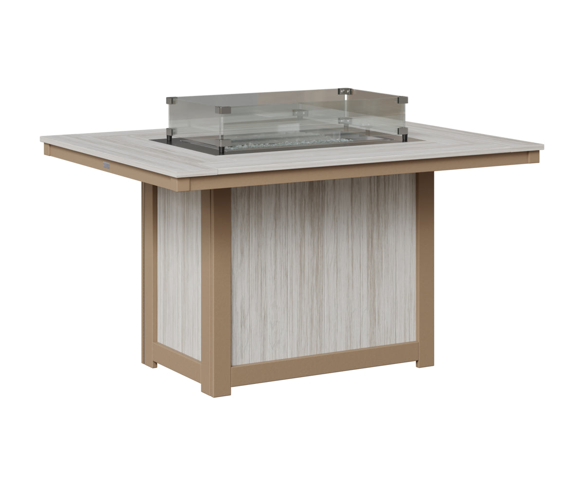 Donoma 42" x 54" Rectangular Fire Table Dining