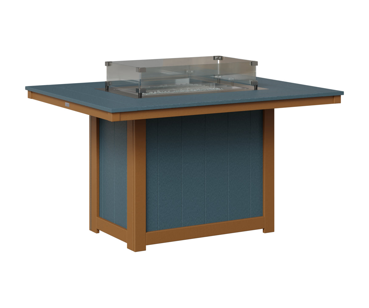 Donoma 42" x 54" Rectangular Fire Table Dining