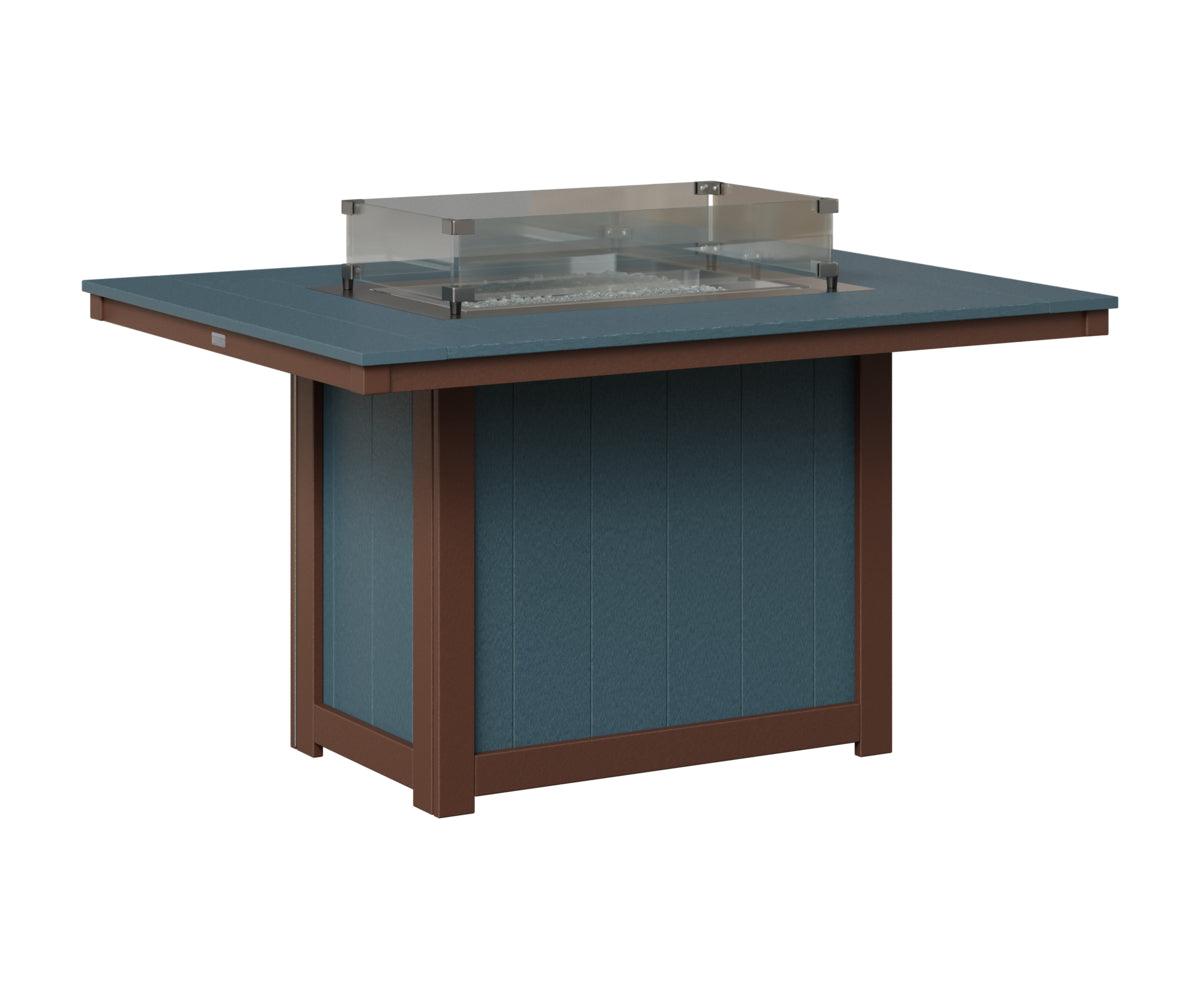 Donoma 42" x 54" Rectangular Fire Table Dining