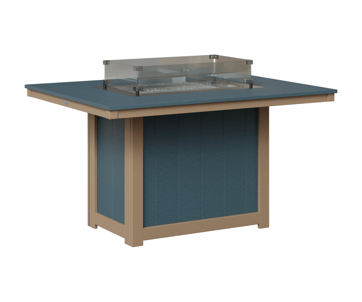 Donoma 42" x 54" Rectangular Fire Table Dining