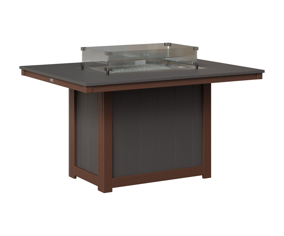 Donoma 42" x 54" Rectangular Fire Table Dining