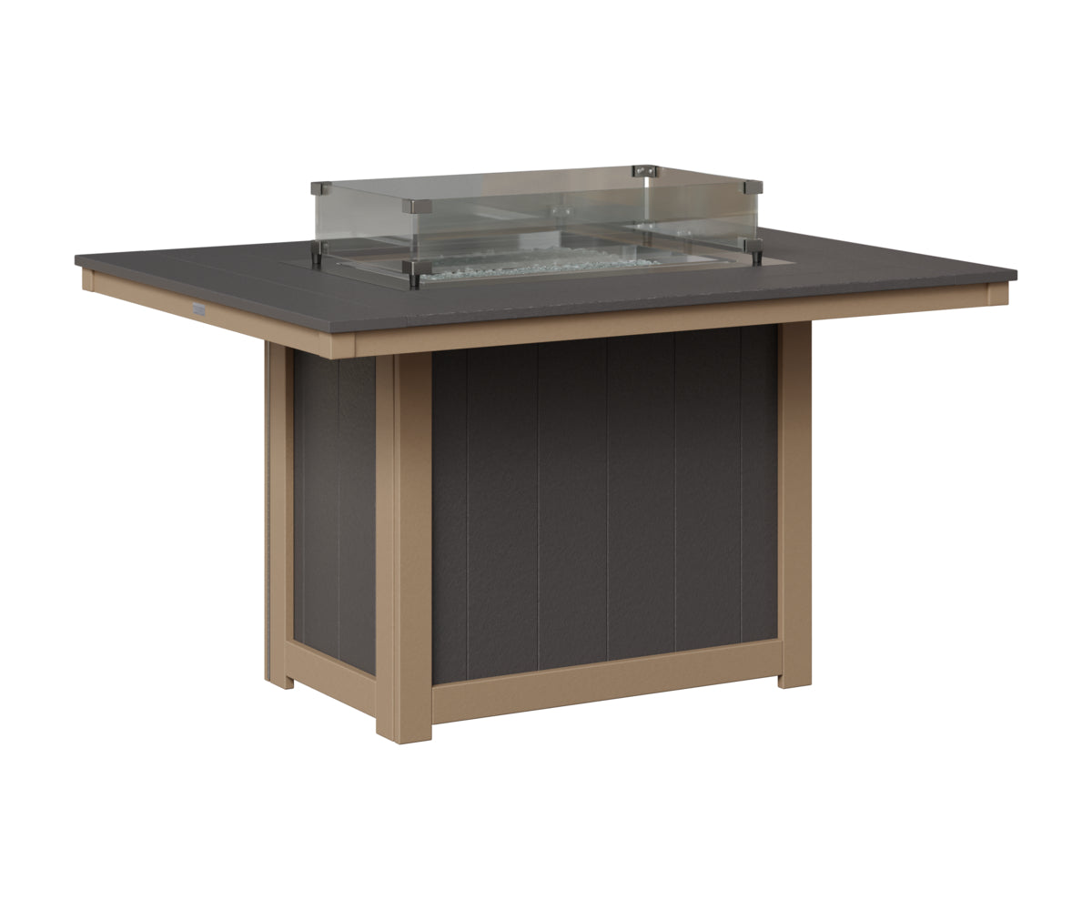 Donoma 42" x 54" Rectangular Fire Table Dining