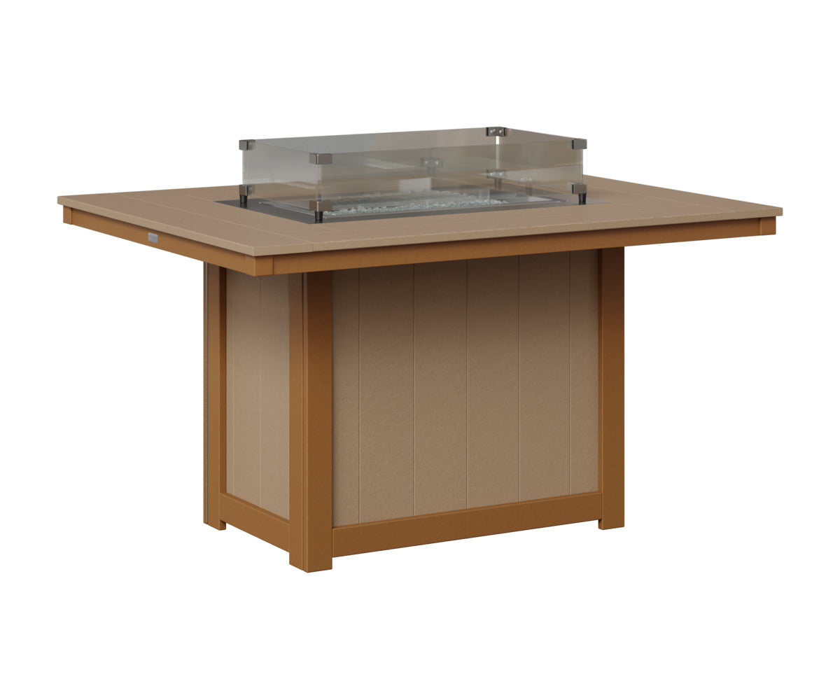 Donoma 42" x 54" Rectangular Fire Table Dining