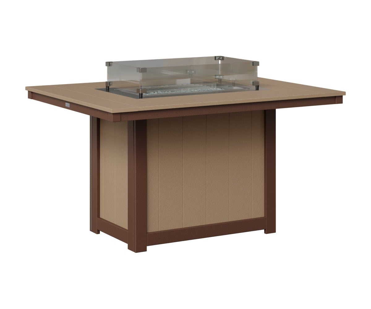 Donoma 42" x 54" Rectangular Fire Table Dining