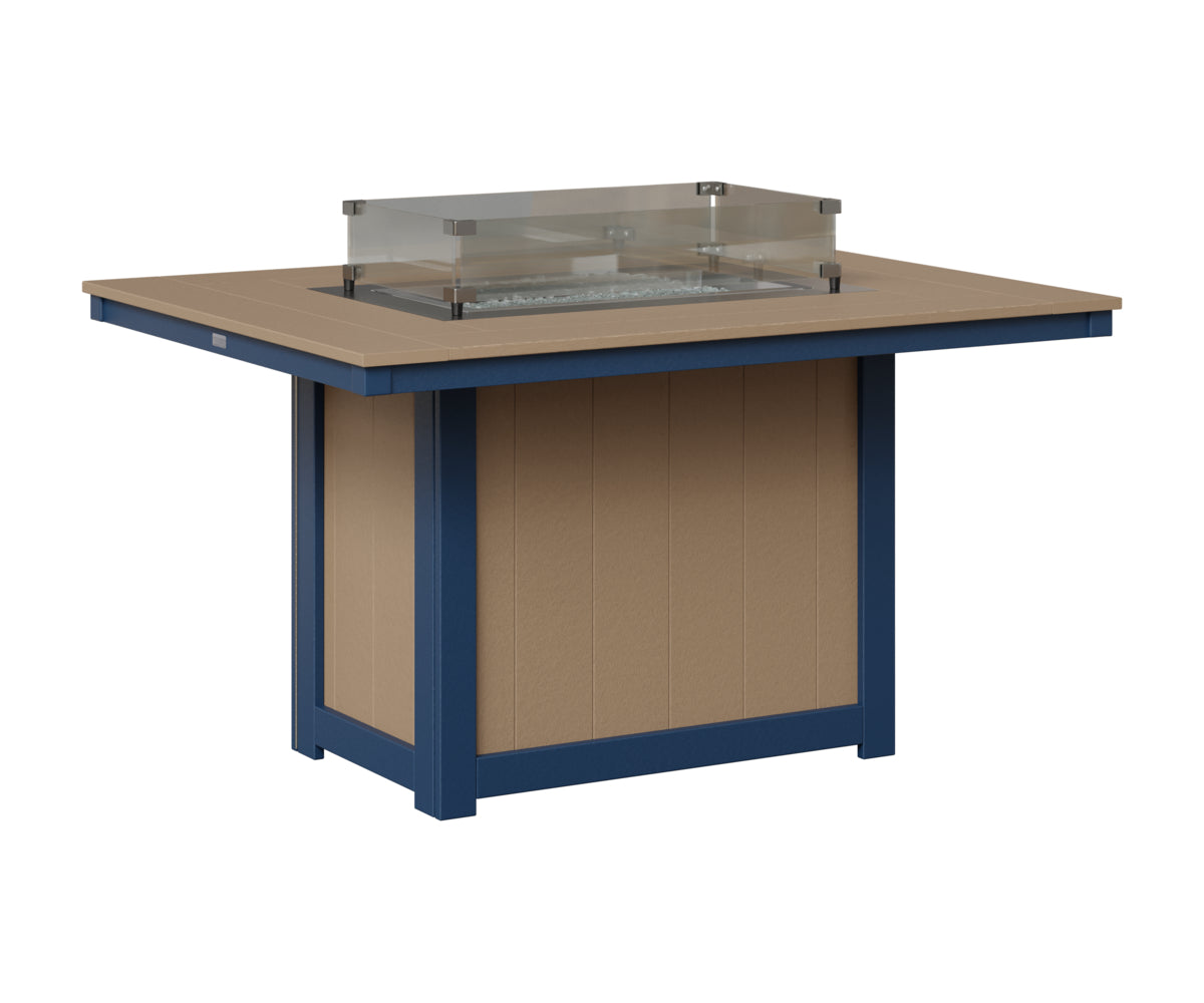 Donoma 42" x 54" Rectangular Fire Table Dining