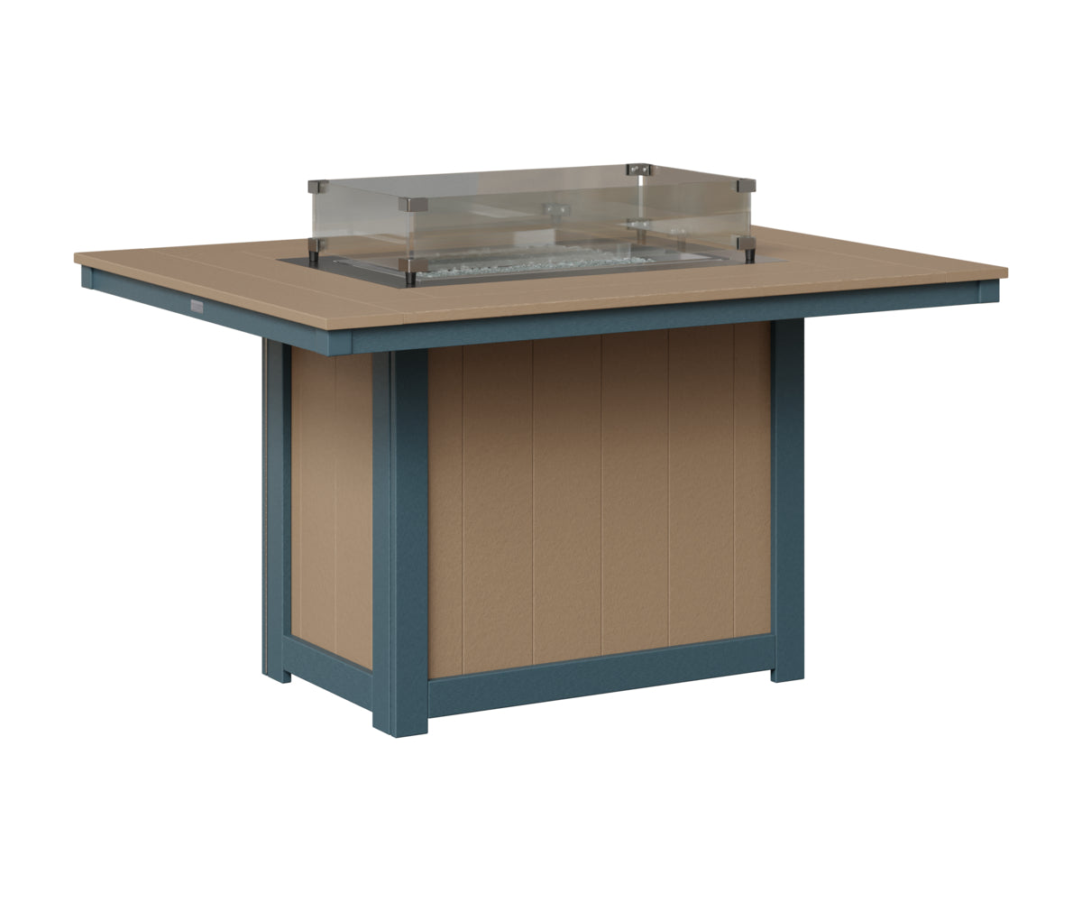 Donoma 42" x 54" Rectangular Fire Table Dining