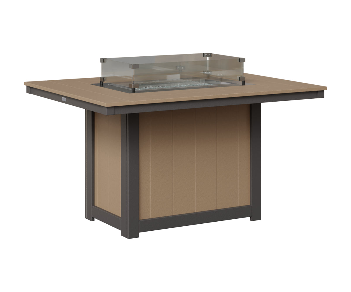 Donoma 42" x 54" Rectangular Fire Table Dining
