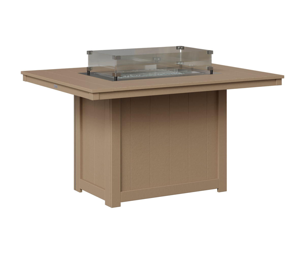 Donoma 42" x 54" Rectangular Fire Table Dining