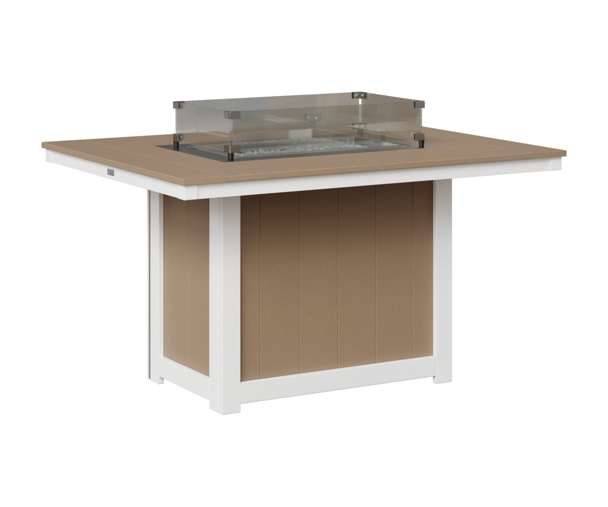Donoma 42" x 54" Rectangular Fire Table Dining