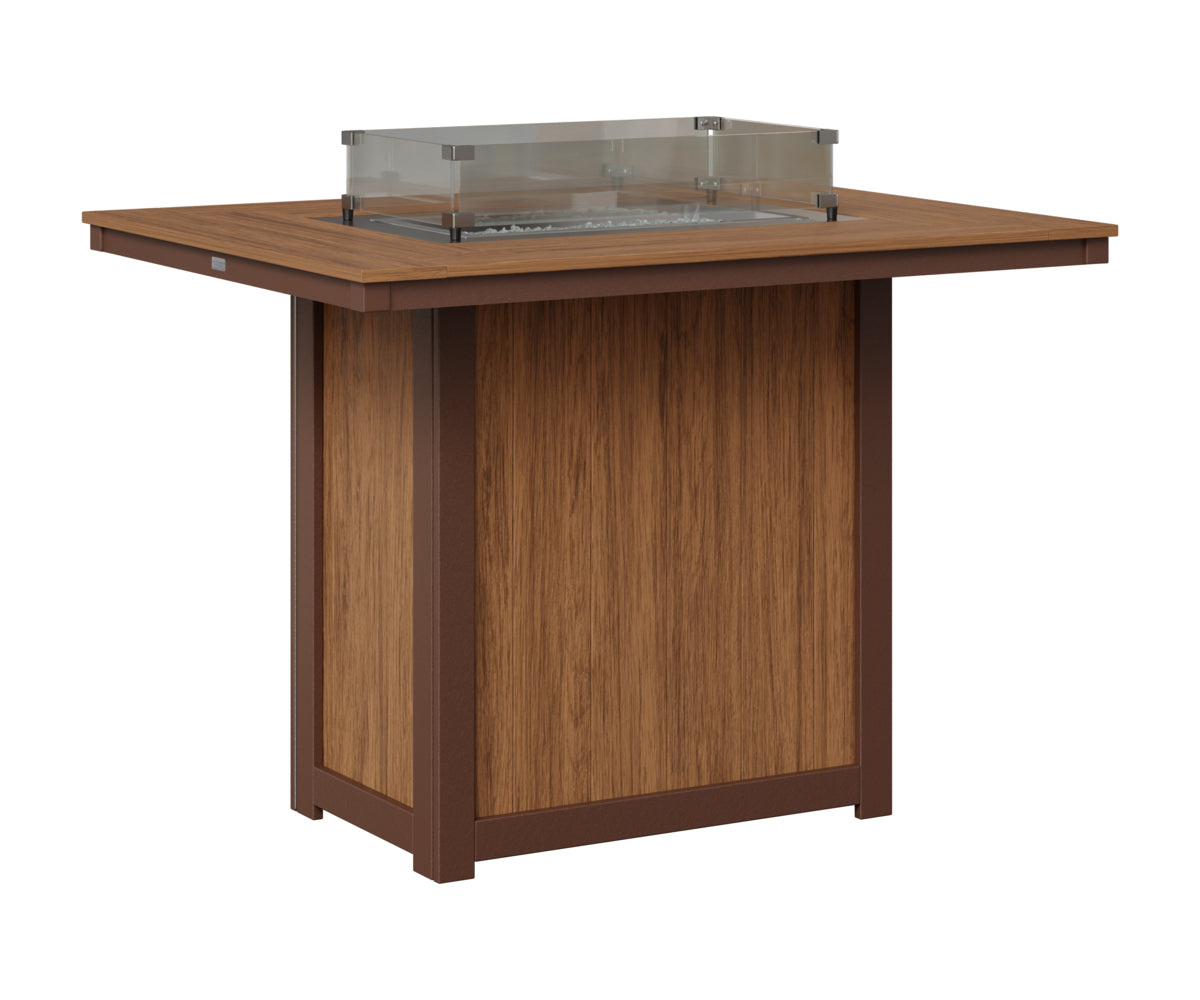 Donoma 42" x 54" Rectangular Fire Table Bar