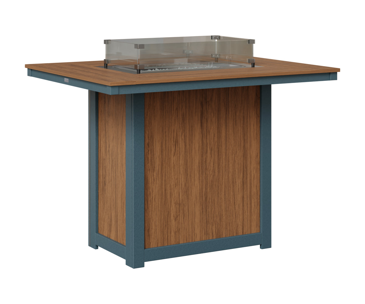Donoma 42" x 54" Rectangular Fire Table Bar