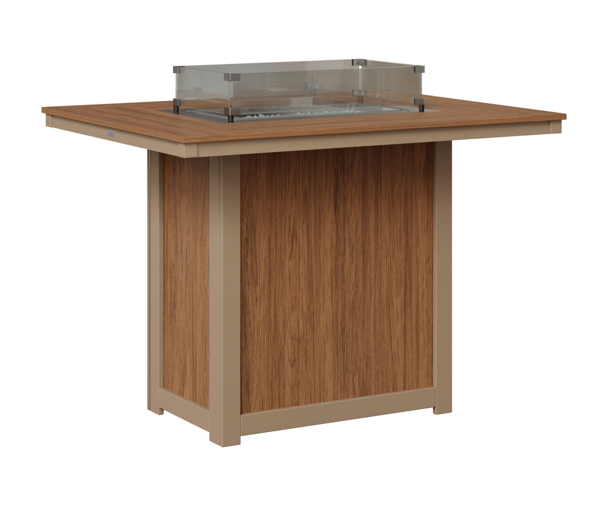 Donoma 42" x 54" Rectangular Fire Table Bar