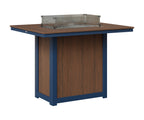 Donoma 42" x 54" Rectangular Fire Table Bar