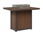 Donoma 42" x 54" Rectangular Fire Table Bar