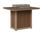 Donoma 42" x 54" Rectangular Fire Table Bar