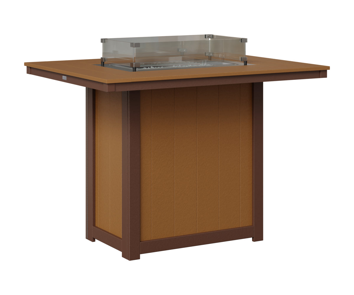 Donoma 42" x 54" Rectangular Fire Table Bar
