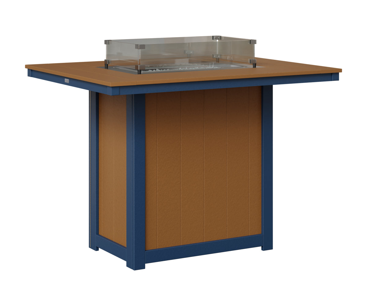 Donoma 42" x 54" Rectangular Fire Table Bar