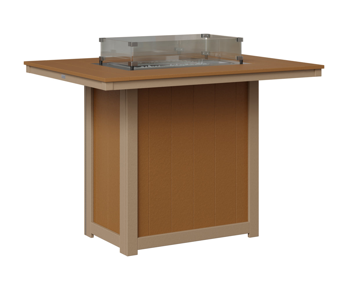 Donoma 42" x 54" Rectangular Fire Table Bar