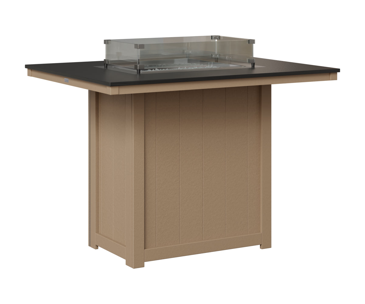 Donoma 42" x 54" Rectangular Fire Table Bar