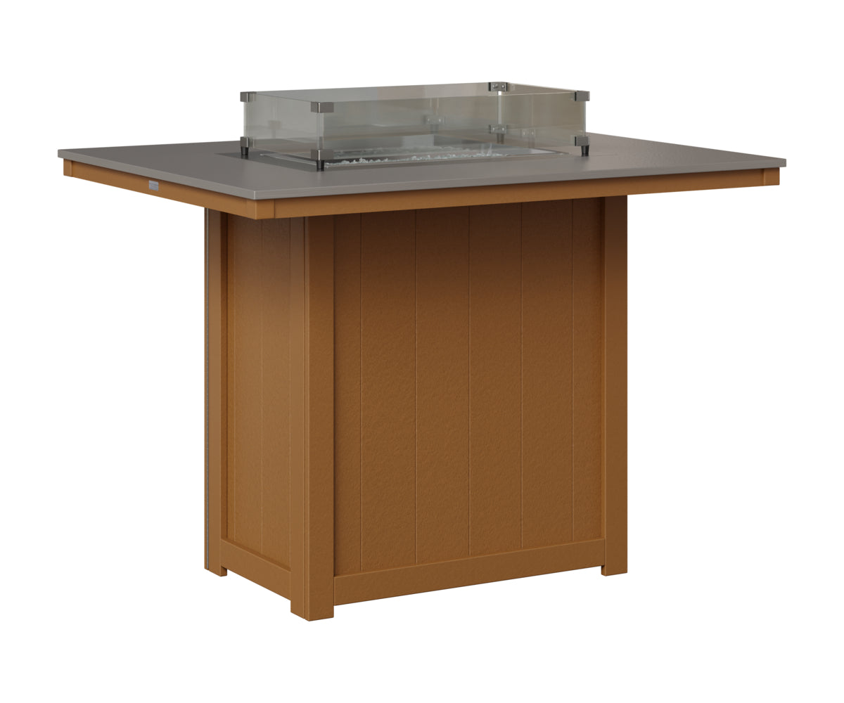 Donoma 42" x 54" Rectangular Fire Table Bar