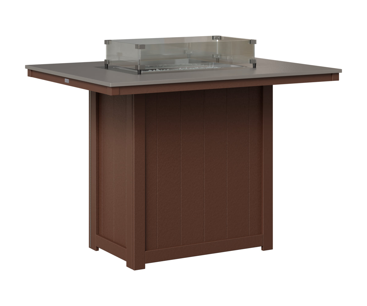 Donoma 42" x 54" Rectangular Fire Table Bar