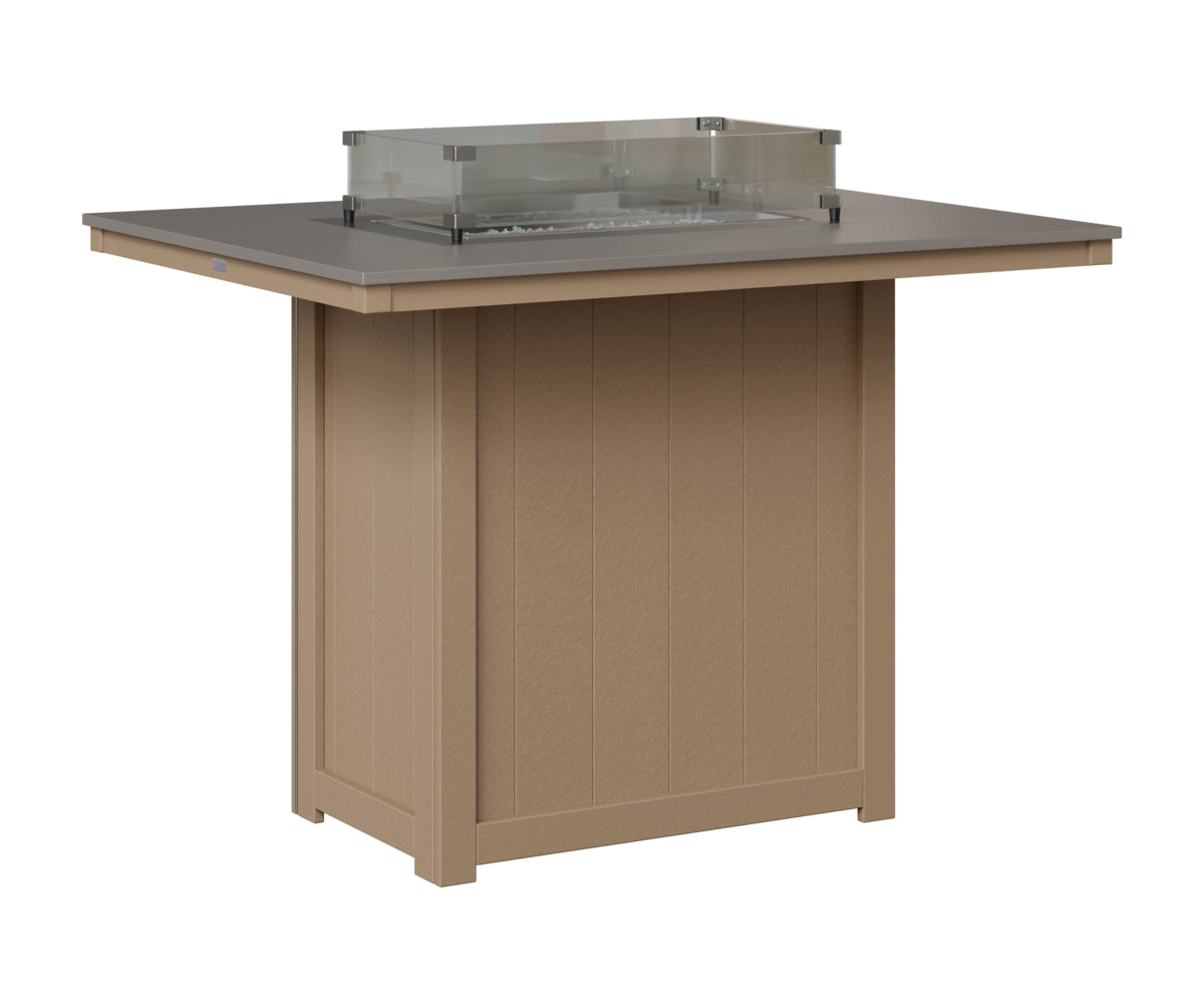 Donoma 42" x 54" Rectangular Fire Table Bar