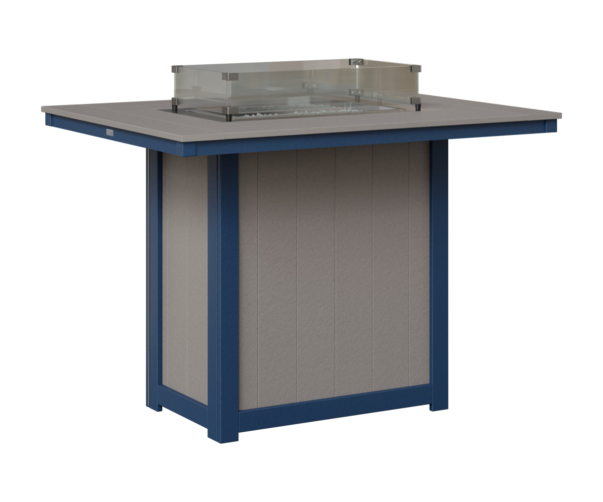 Donoma 42" x 54" Rectangular Fire Table Bar