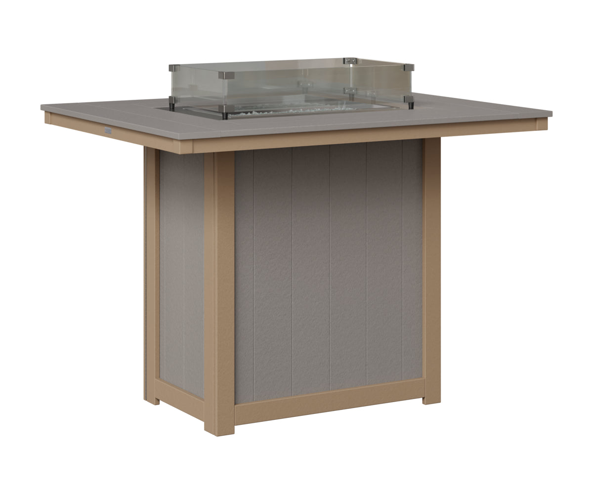 Donoma 42" x 54" Rectangular Fire Table Bar