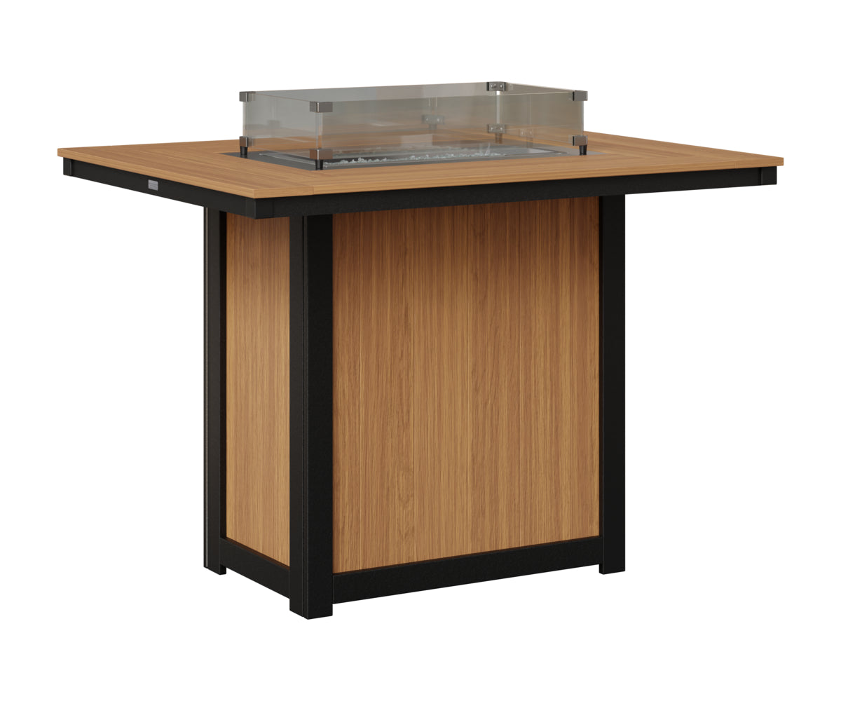 Donoma 42" x 54" Rectangular Fire Table Bar