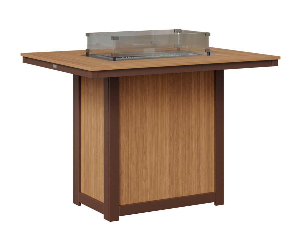 Donoma 42" x 54" Rectangular Fire Table Bar