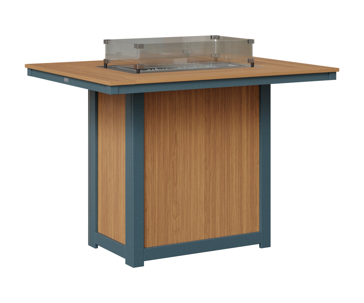 Donoma 42" x 54" Rectangular Fire Table Bar