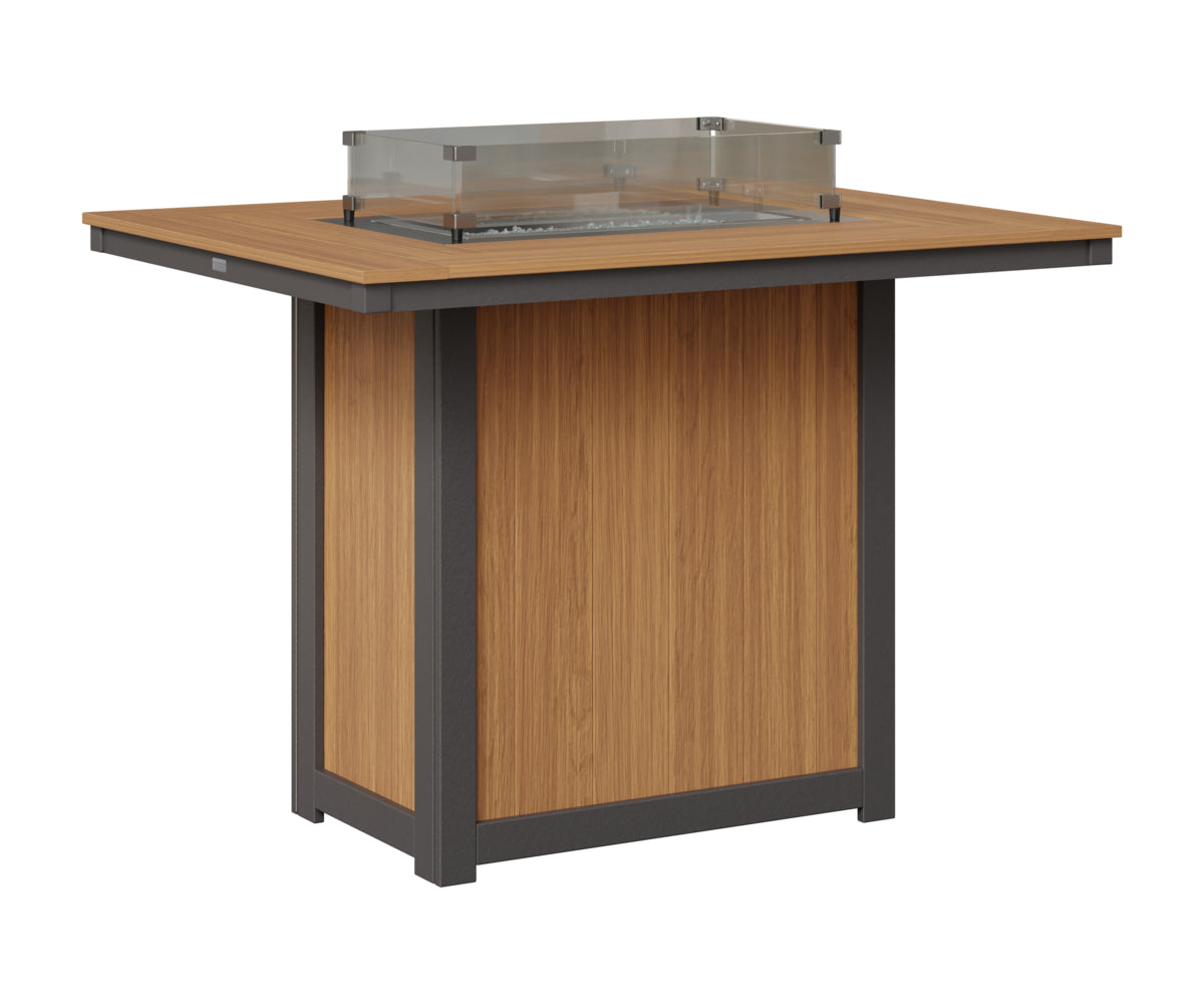 Donoma 42" x 54" Rectangular Fire Table Bar