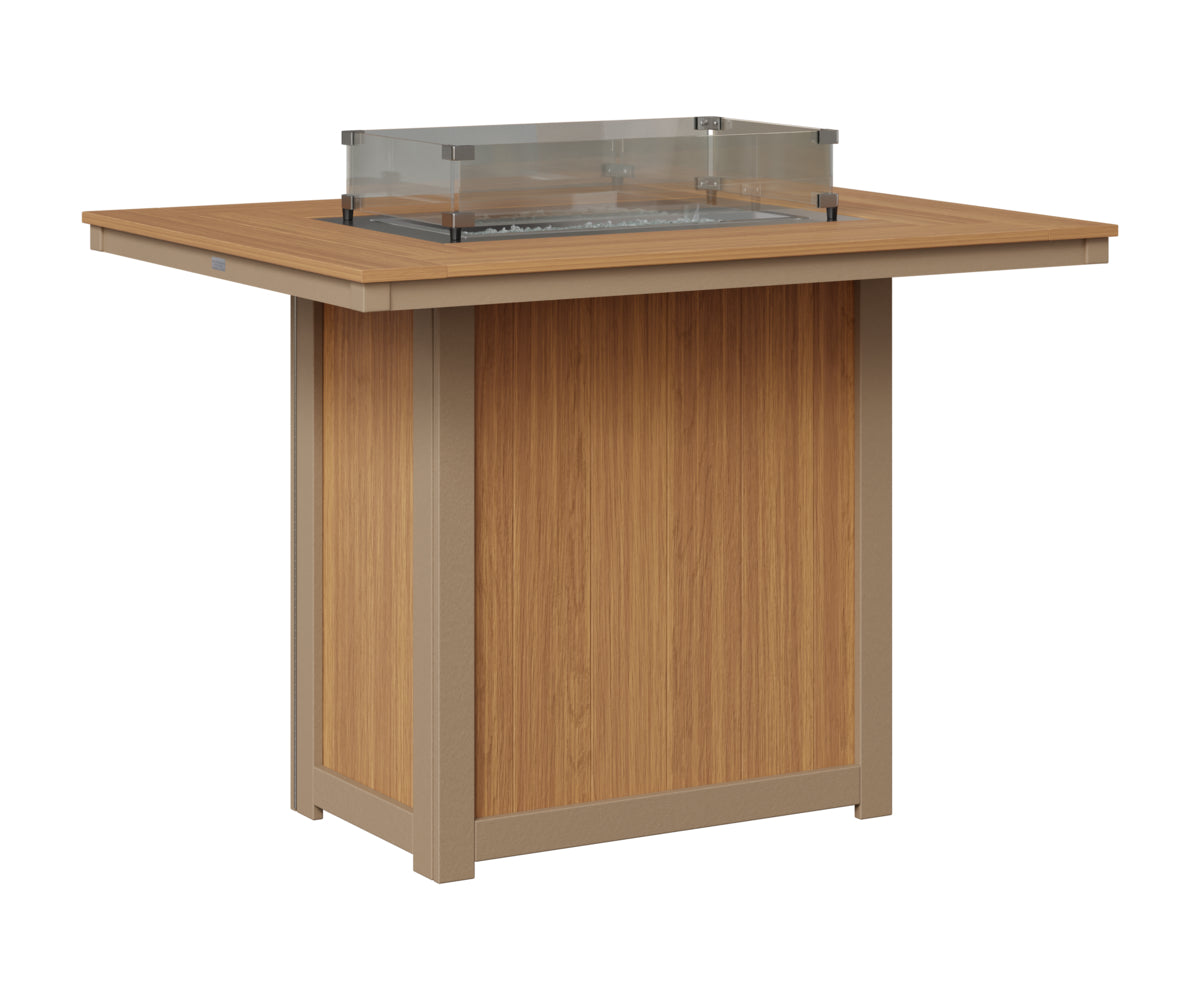 Donoma 42" x 54" Rectangular Fire Table Bar