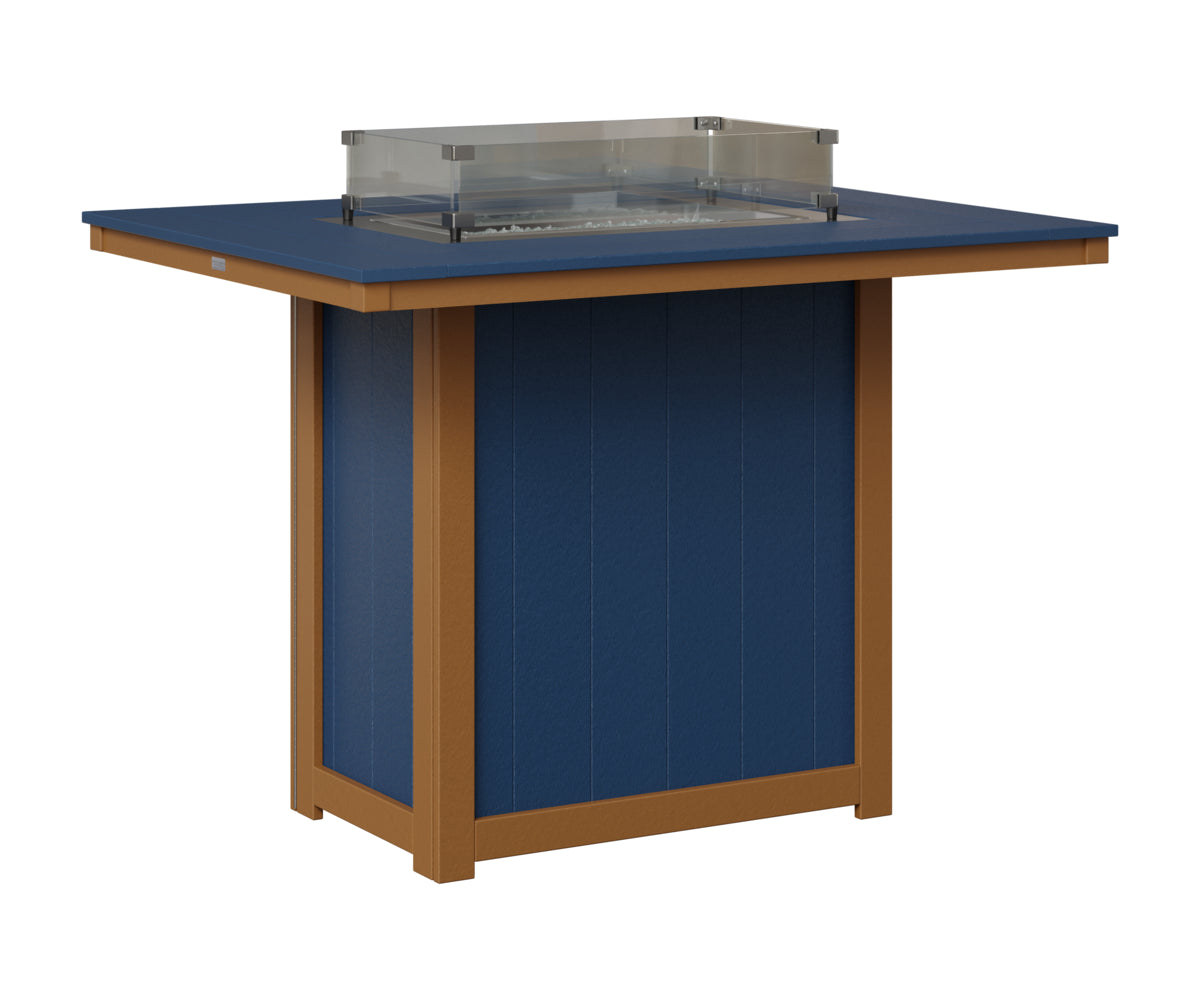 Donoma 42" x 54" Rectangular Fire Table Bar