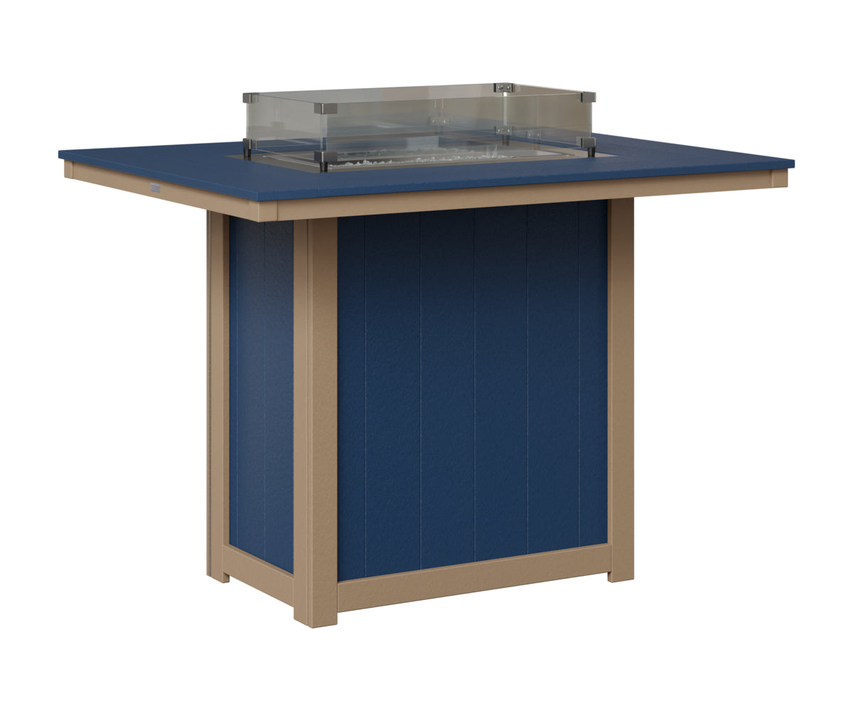 Donoma 42" x 54" Rectangular Fire Table Bar