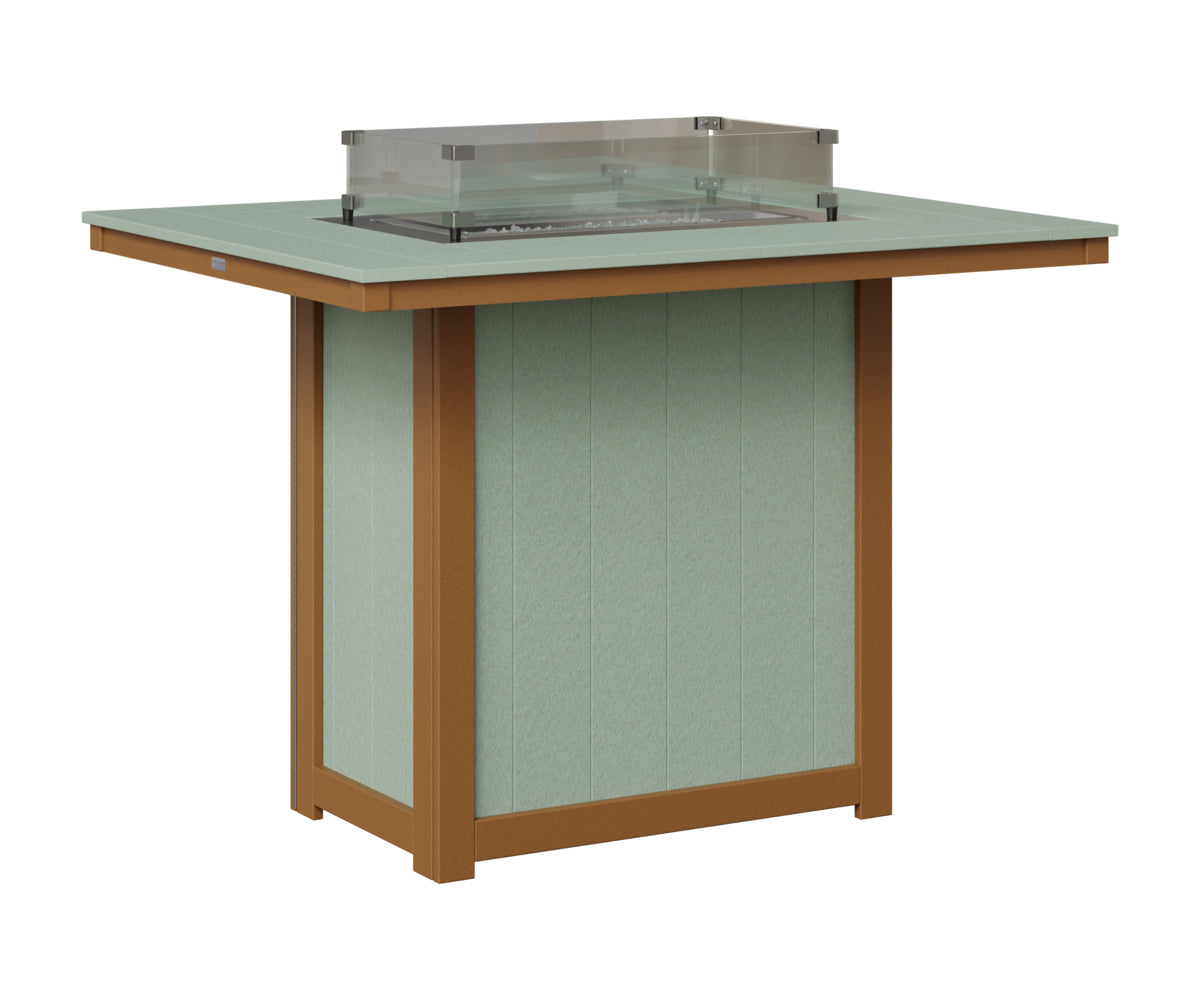 Donoma 42" x 54" Rectangular Fire Table Bar