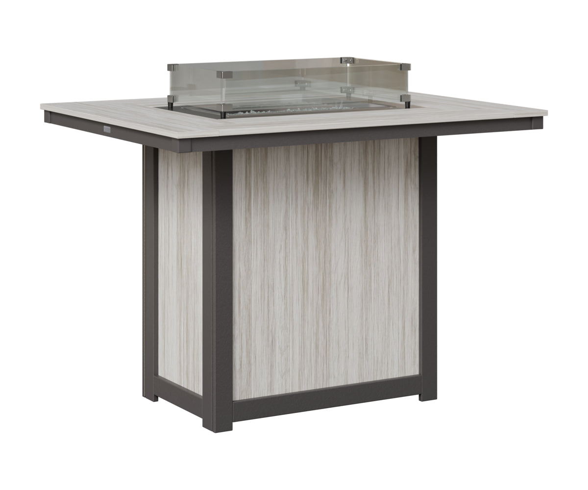 Donoma 42" x 54" Rectangular Fire Table Bar