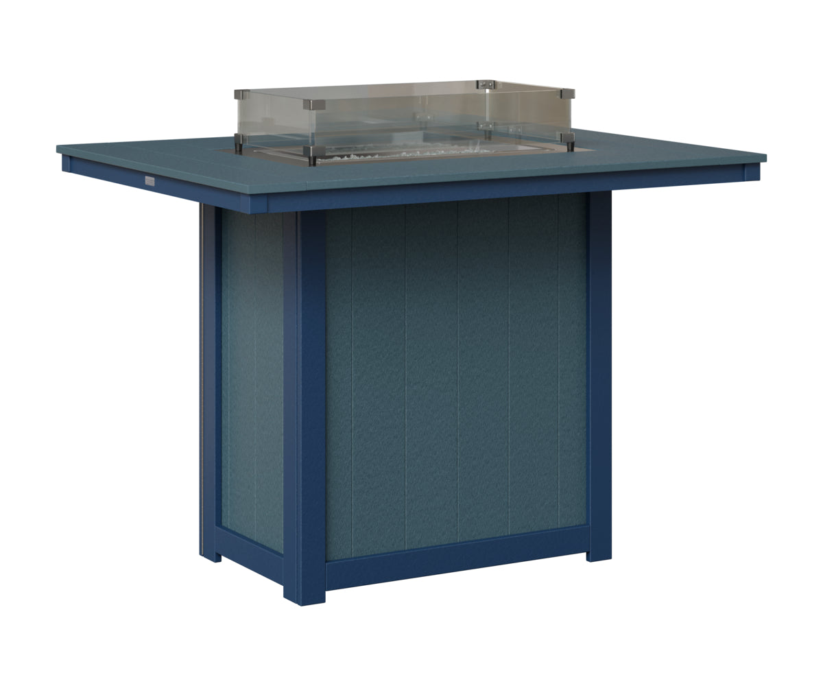 Donoma 42" x 54" Rectangular Fire Table Bar